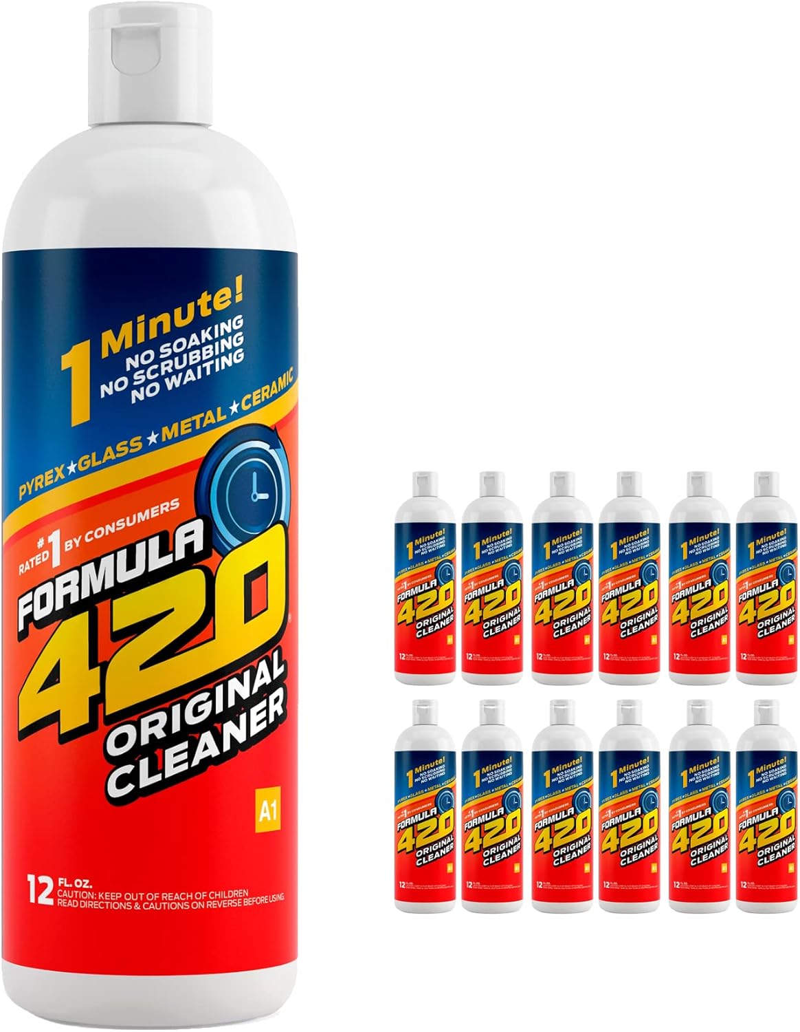 Formula 420 Original Cleaner - Glass Cleaner Safe on Glass, Metal, Ceramic, Quartz and Pyrex Cleaner