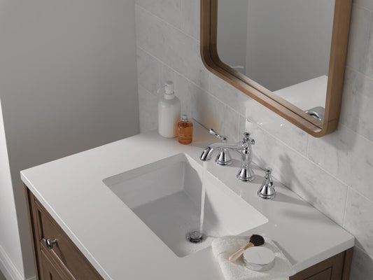 Delta Faucet Cassidy Widespread Bathroom Faucet Chrome, Bathroom Faucet 3 Hole, Bathroom Sink Faucet, Metal Drain Assembly, Chrome 3597LF-MPU