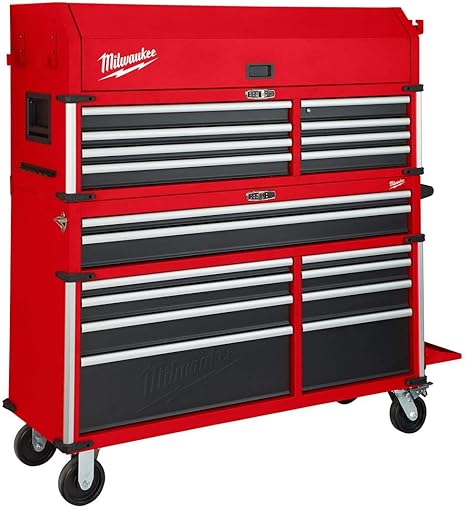 Milwaukee 56" Premium 18-Drawer Tool Box Chest and Cabinet Combo with Electronic Keypad Lock