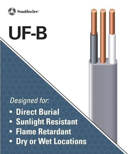 Southwire 13055922 12/2WG UF Wire 50-Foot, Copper