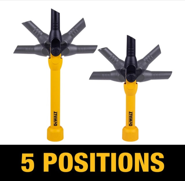 DEWALT Shop Vac Pivoting Extension Wand Kit, Flexible & Durable Wet Dry Vacuum Accessory Attachments for Hard to Reach Areas, 180° Pivoting Joint, 5 Detent Position, 19.7" & 15.7", DXVA00-1200