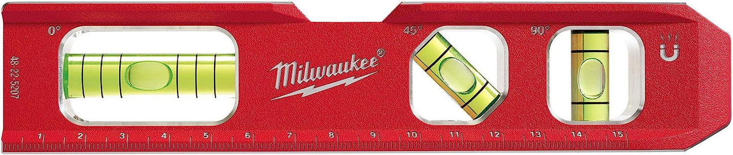 Milwaukee 4932459097 Billet Torpedo Level, Red/Black