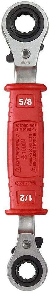 MILWAUKEE Lineman's 4-in-1 Insulated Ratcheting Box Wrench 48-22-9212