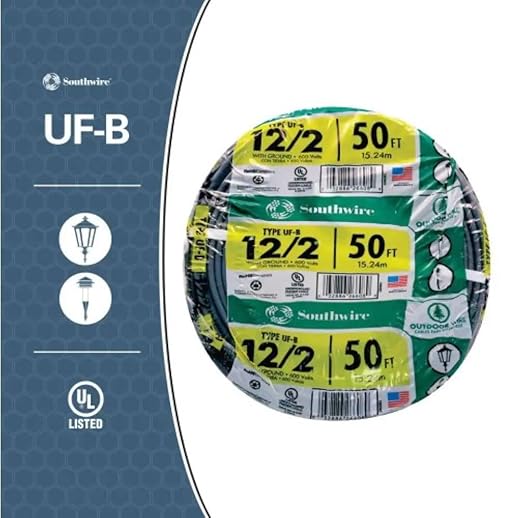 Southwire 13055922 12/2WG UF Wire 50-Foot, Copper
