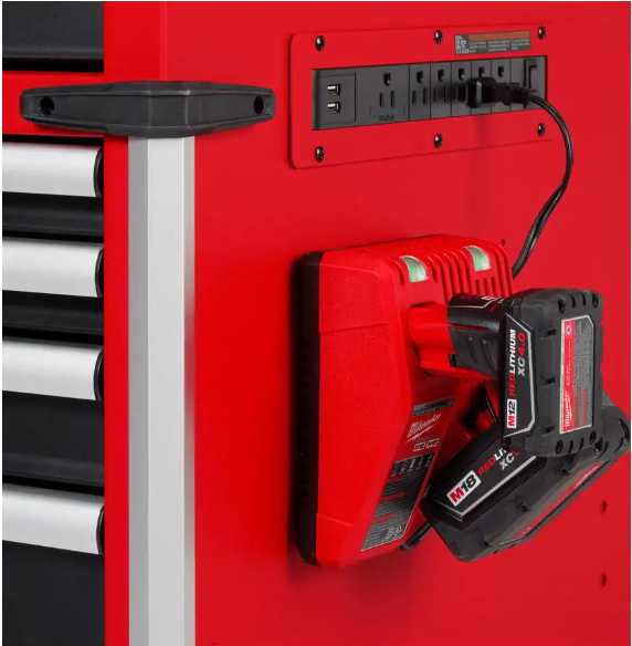 Milwaukee High Capacity 52 in. 11-Drawer Tool Chest Mobile Workbench with Clamp-Ready Wood Top