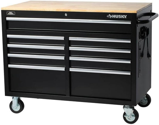 Husky Extra Deep 46 in. 9-Drawer Mobile Workbench