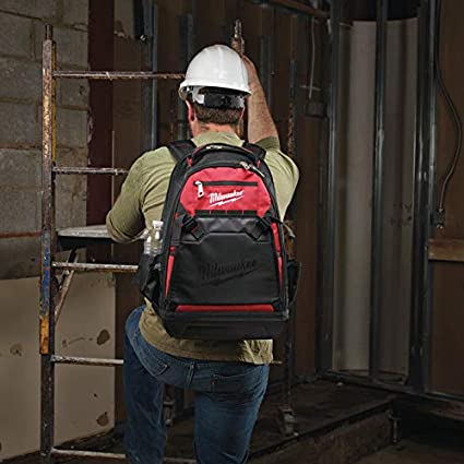 Milwaukee 48-22-8200 1680 Denier 35 Pocket Jobsite Backpack w/ Laptop Sleeve and Molded Plastic Base
