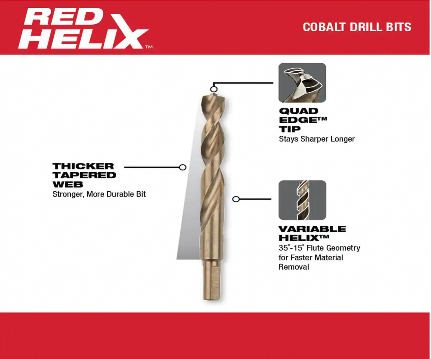 29 Pc. Cobalt Red Helix Drill Bit Kit 48-89-2332