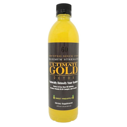 Ultimate Gold Detox Drink 20 oz. Pineapple, Grape & Strawberry