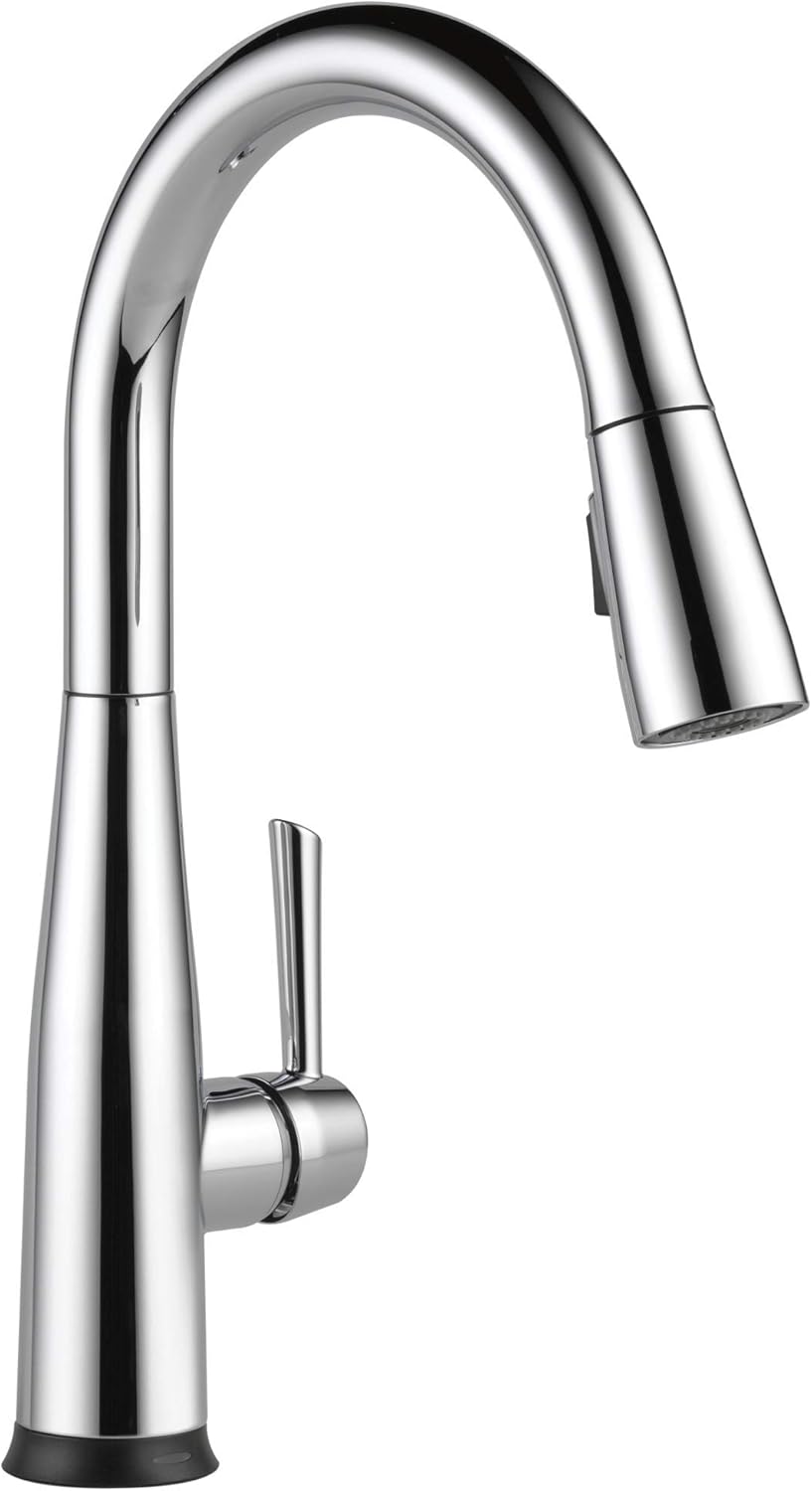 Delta 9113TV-AR-DST Essa VoiceIQ Touchless Pull-Down Kitchen Faucet – Arctic Stainless, Alexa and Google Assistant Compatible