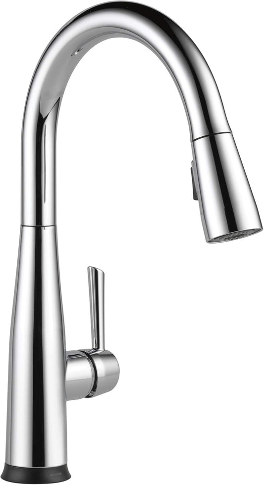 Delta 9113TV-AR-DST Essa VoiceIQ Touchless Pull-Down Kitchen Faucet – Arctic Stainless, Alexa and Google Assistant Compatible
