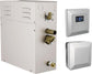 Delta SimpleSteam 6kW Steam Shower System Kit – Lumicoat Chrome, Generator + Square Control + Steam Head (5P-EST06-PR)