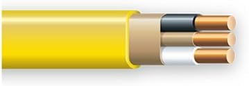 Southwire Romex Brand Simpull 12 Gauge / 2 Conductor Copper Electrical Wire, Yellow, 4000 FT, NM-B Type with Ground, for Residential Wiring