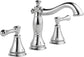 Delta Faucet Cassidy Widespread Bathroom Faucet Chrome, Bathroom Faucet 3 Hole, Bathroom Sink Faucet, Metal Drain Assembly, Chrome 3597LF-MPU