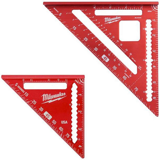 Milwaukee Tool 7-inch Rafter Square and 4-1/2-inch Trim Square Set