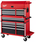 Heavy-duty, Drawer 16 Tool Chest 46 In. and Rolling Cabinet Set, Red and Black, Personal Valuables Storage Drawer with Separate Lock in the Tool Chest