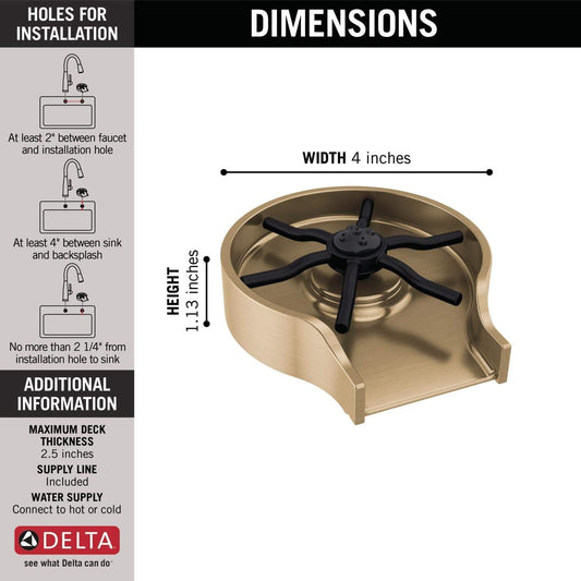 Delta GR250-CZ Glass Rinser Champagne Bronze - alternate view 2