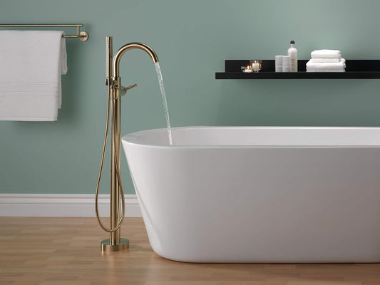 Delta T4759-CZFL Trinsic Freestanding Tub Filler Champagne Bronze - alternate view 2