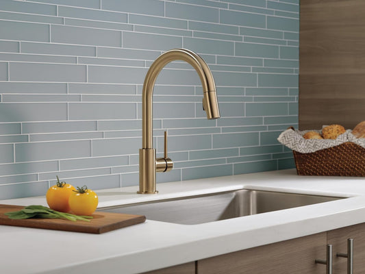 Delta 9159-CZ-DST Trinsic Single Handle Pull-Down Kitchen Faucet - alternate view 1