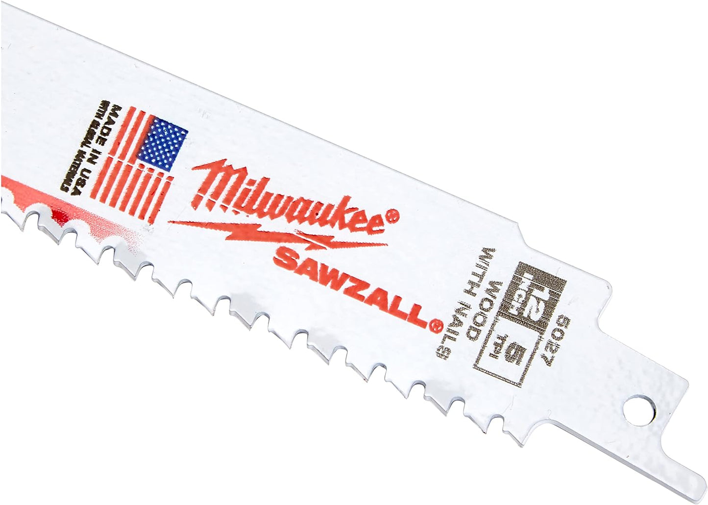 Milwaukee 48-00-5027 The AX 12-Inch, 5/8 TPI Super Sawzall Blade, 5-Pack, bi-metal