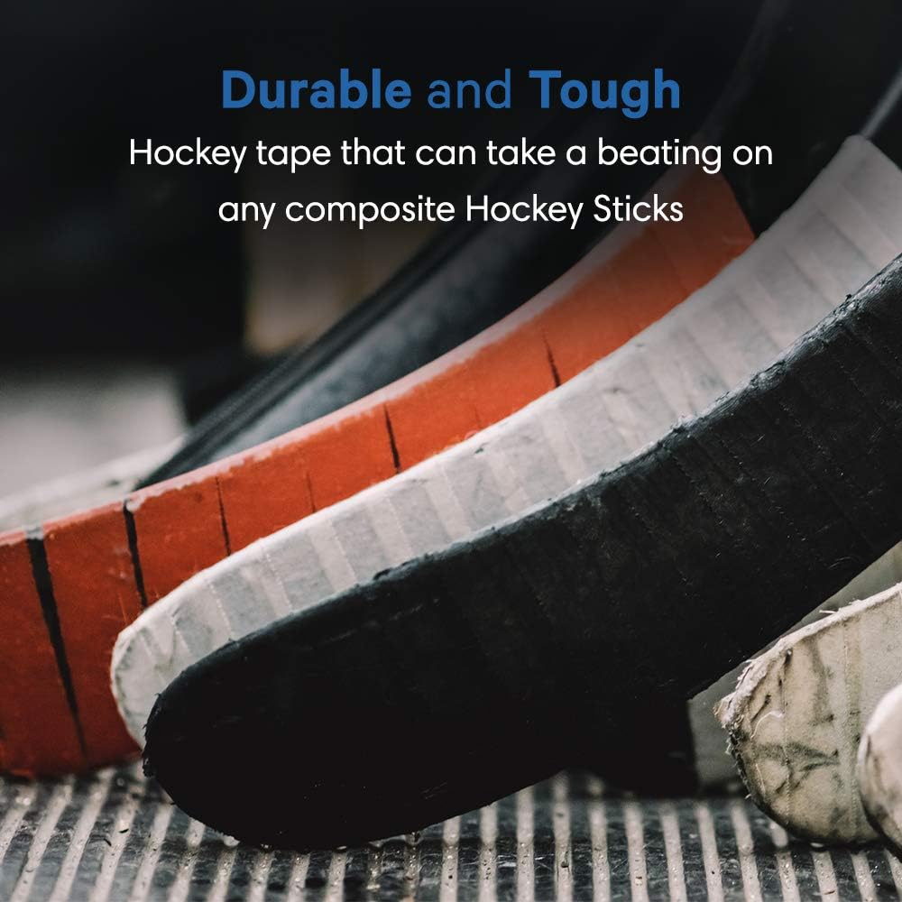 Sports tape Black Hockey Tape - Stick Tape - 6 Rolls - 1 Inch Wide,20 Yards Long (Cloth) - Made in North America Specifically for Hockey (STP946-36)