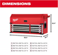 Heavy-duty, Drawer 16 Tool Chest 46 In. and Rolling Cabinet Set, Red and Black, Personal Valuables Storage Drawer with Separate Lock in the Tool Chest