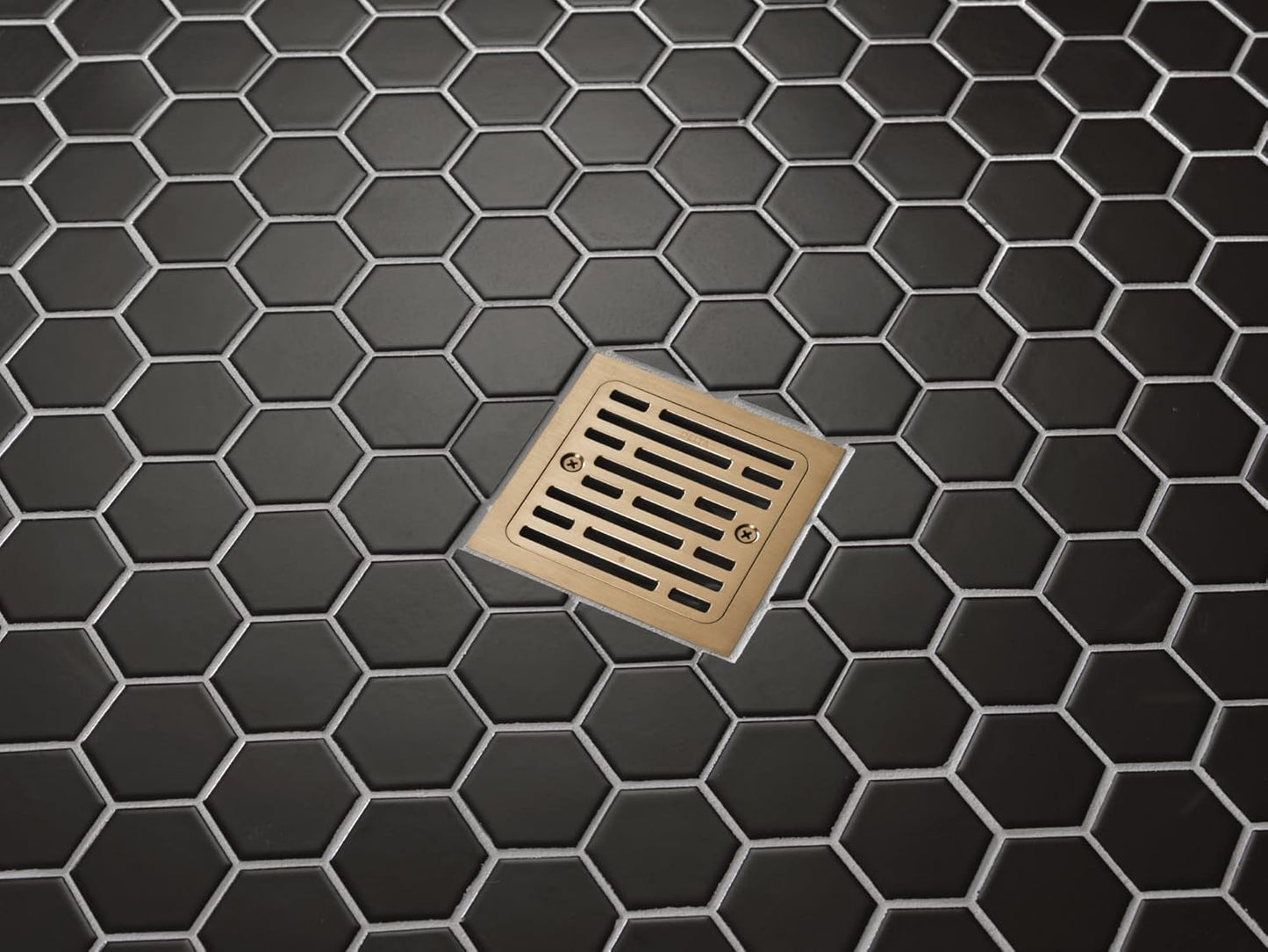Delta DT062412-CZ 4-Inch Tile-In Square Shower Floor Drain – Champagne Bronze Finish