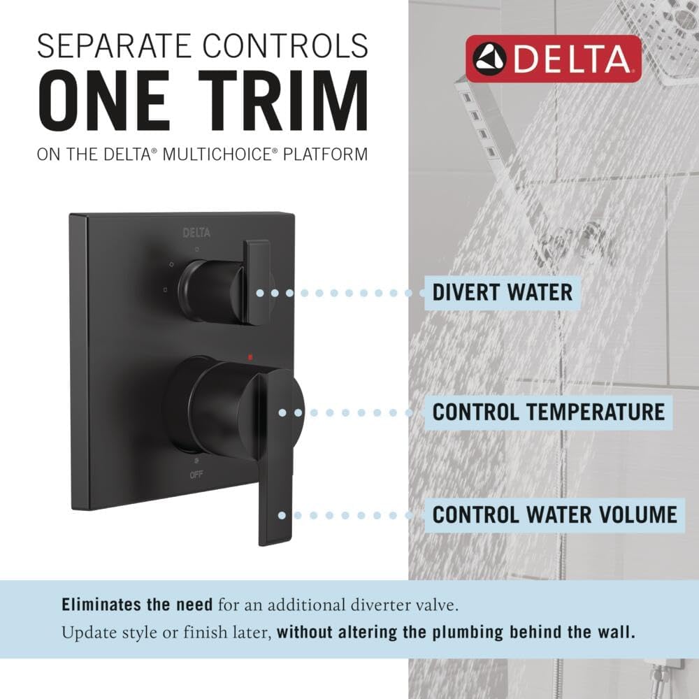 Delta T24867-BL Shower Valve Trim Matte Black - alternate view 3