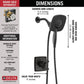 Delta Faucet Ashlyn 17 Series Dual-Handle Delta Shower Trim Kit with In2ition 2-in-1 Shower Head with Handheld Spray, Matte Black Shower Fixture, Matte Black T17264-BL-I (Valve Not Included)