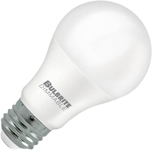 Bulbrite 774235 9 Watt LED A19 Medium (E26) Base, 3000K Light Bulb, 1 Count (Pack of 1), Frost