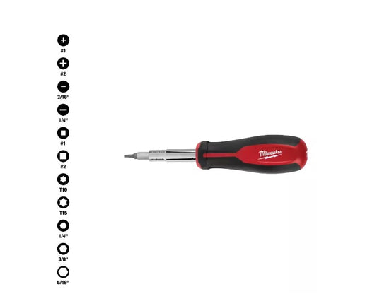 Milwaukee 11-in-1 Multi-Tip Screwdriver with ECX Driver Bits