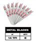 Milwaukee 49-22-1110 U 10 pc Sawzall Blade Kit with Case + 10 Free Blades