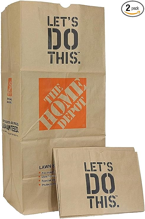 The Home Depot 49022-25PK Heavy Duty Brown Paper Lawn and Refuse Bags for Home and Garden, 30 gal (Pack of 50)