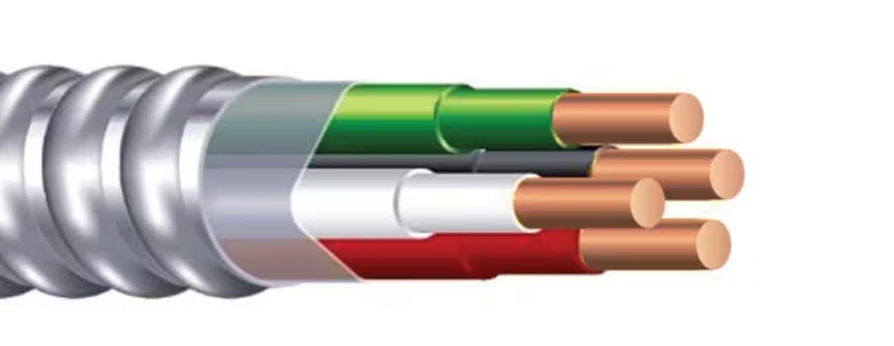 Southwire Armorlite 14/2 MC Aluminum Armored Cable 250 ft, 600V (68579201)