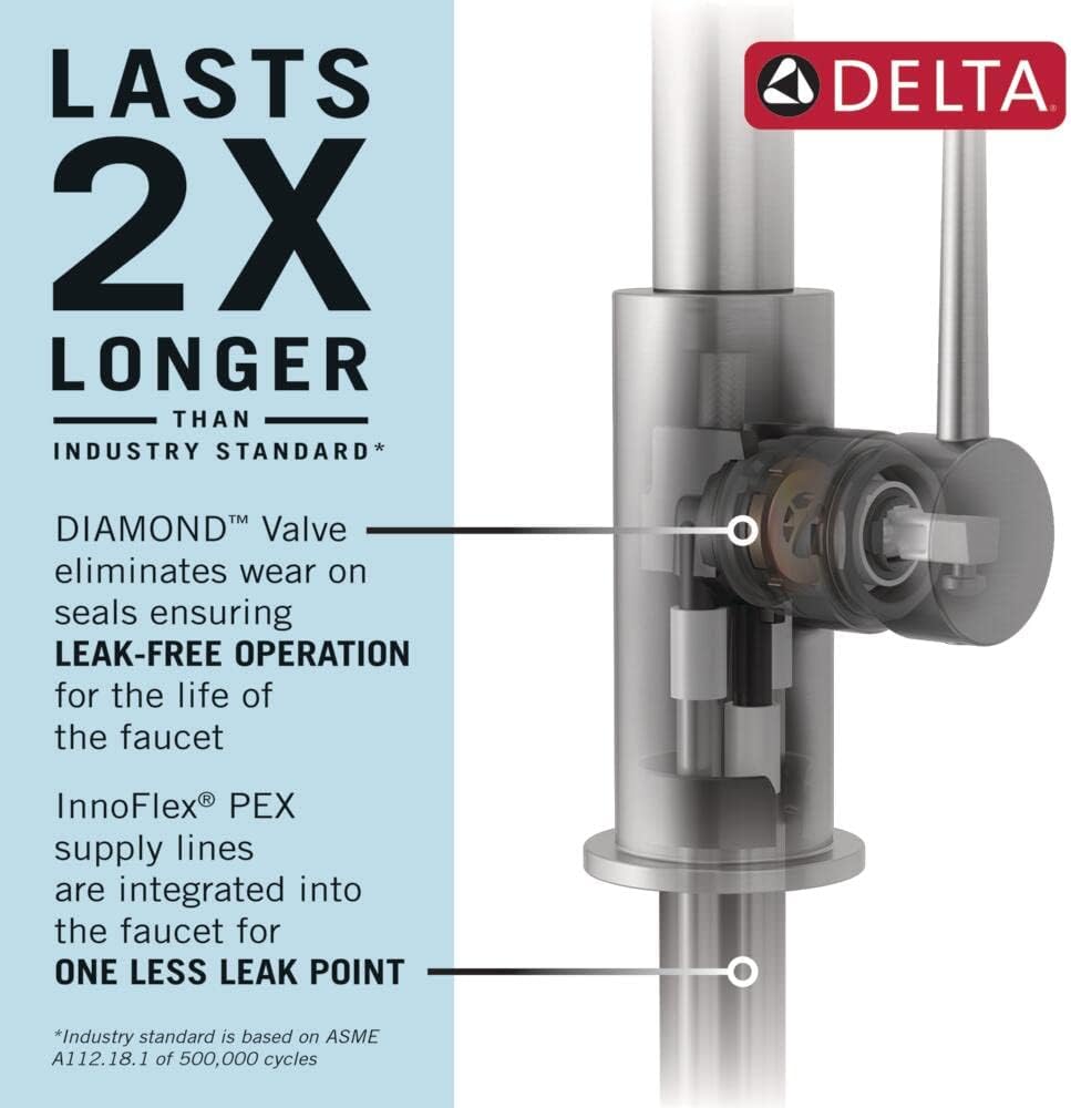 Delta 9159-CZ-DST Trinsic Single Handle Pull-Down Kitchen Faucet - alternate view 3