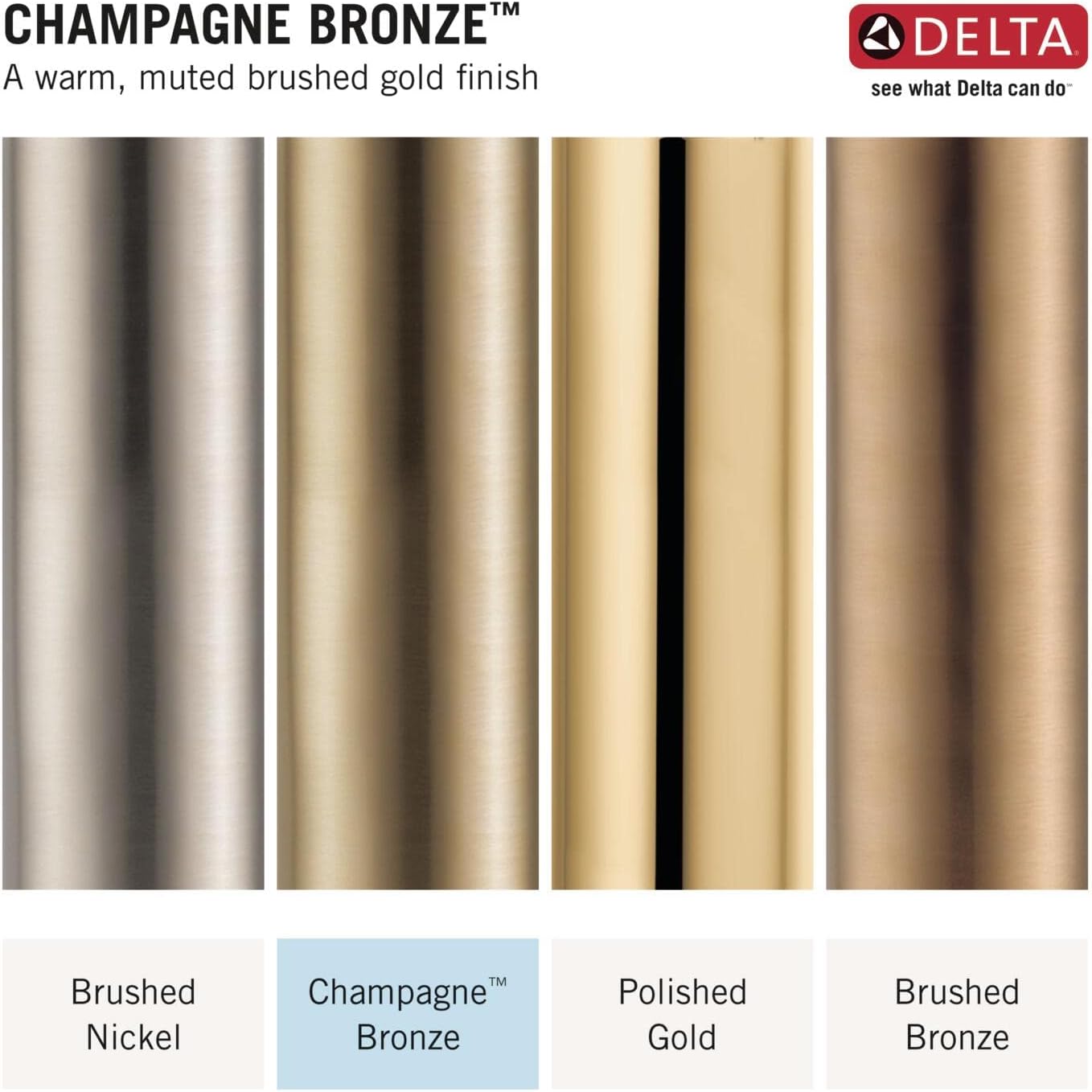 Delta DT062412-CZ 4-Inch Tile-In Square Shower Floor Drain – Champagne Bronze Finish