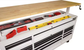 Husky 72 in. 18-Drawer Mobile Workbench with Adjustable-Height Solid Wood Top