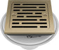 Delta DT062412-CZ 4-Inch Tile-In Square Shower Floor Drain – Champagne Bronze Finish