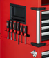 Heavy-duty, Drawer 16 Tool Chest 46 In. and Rolling Cabinet Set, Red and Black, Personal Valuables Storage Drawer with Separate Lock in the Tool Chest