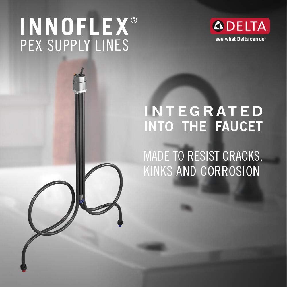 Delta 559HA-CZ-DST Trinsic Single Handle High-Arc Bathroom Faucet – Champagne Bronze, Diamond Seal Technology