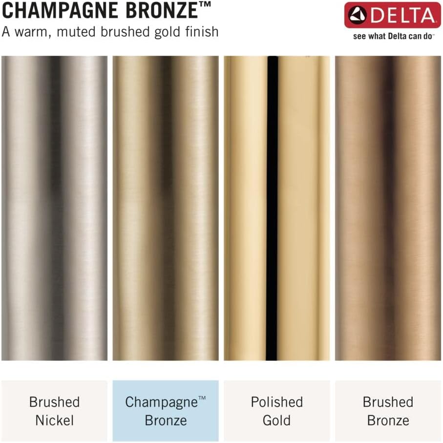 Delta 559HA-CZ-DST Trinsic Single Handle High-Arc Bathroom Faucet – Champagne Bronze, Diamond Seal Technology