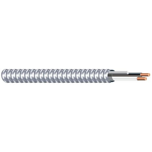 Southwire 10/2 Armorlite Metal Clad (MC) Cable 125 ft, 30 Amp, Aluminum Armor