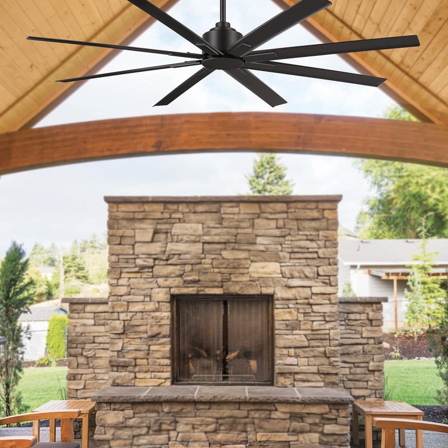 Minka-Aire F896-65-CL Xtreme H2O 65 Inch Outdoor Ceiling Fan with DC Motor in Coal Finish