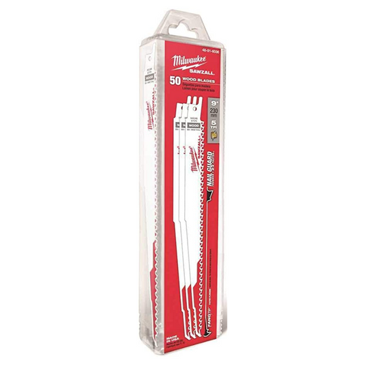 Milwaukee 48-01-6036 9 in. 5 Teeth per in. Wood Cutting SAWZALL Reciprocating Saw Blades