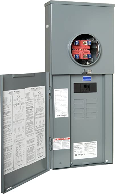 Square D - RC816F200C Homeline 200-Amp Main Breaker 8-Space 16-Circuit Outdoor Overhead/Underground CSED