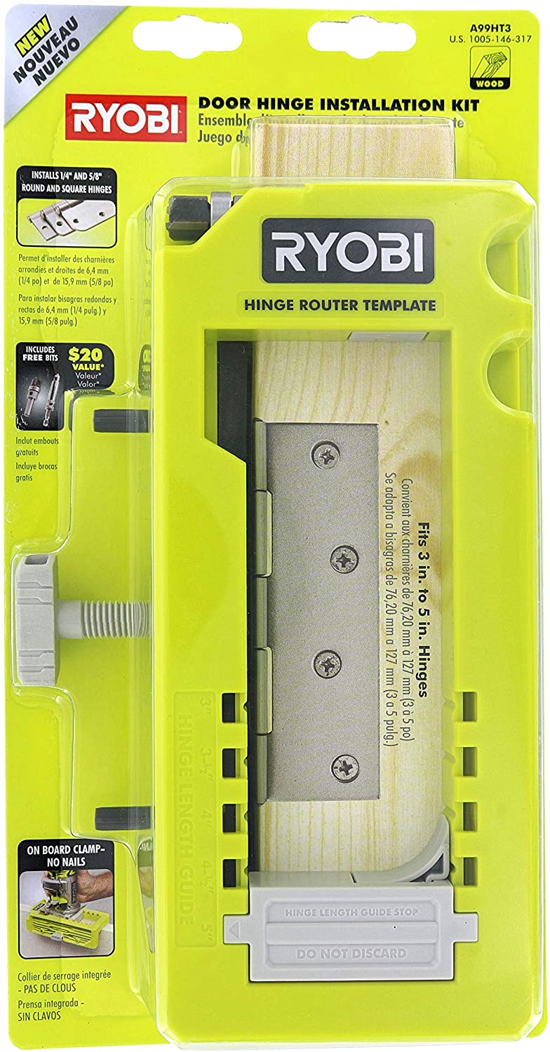Ryobi A99HT2 Door Hinge Installation Kit/Mortiser Template Bundled with Ryobi A99DLK4
