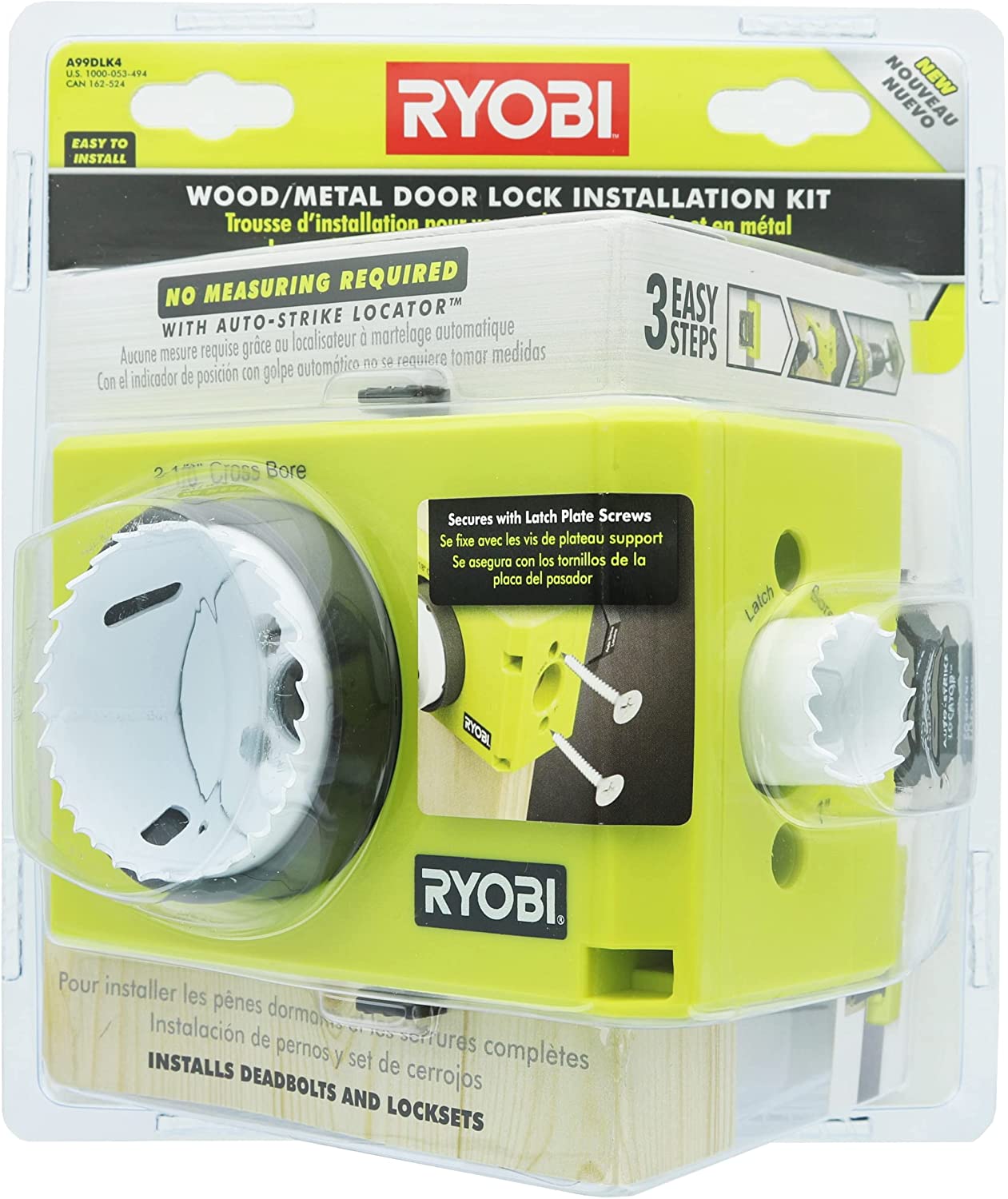 Ryobi A99HT2 Door Hinge Installation Kit/Mortiser Template Bundled with Ryobi A99DLK4