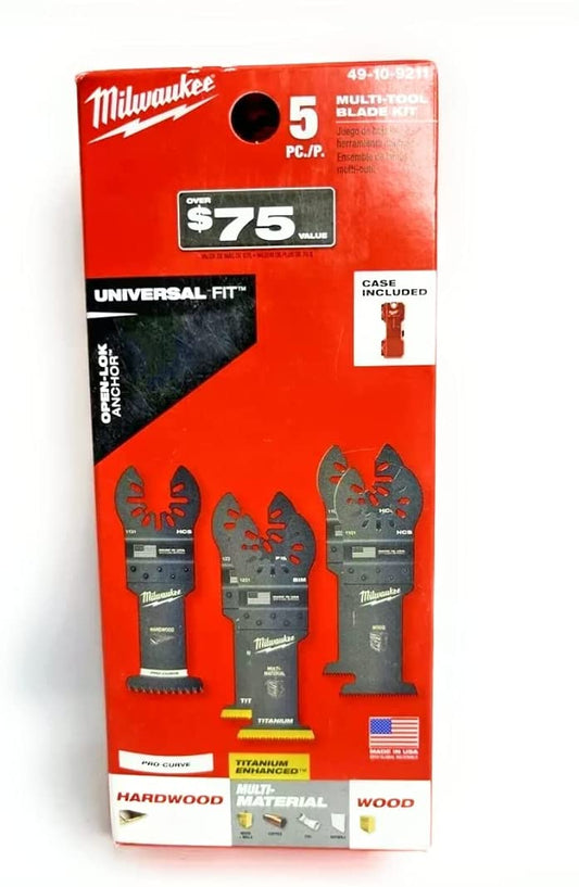 Milwaukee 49-10-9121 Oscillating Multi-Tool Blade Kit (5-Piece) - PuraVizion